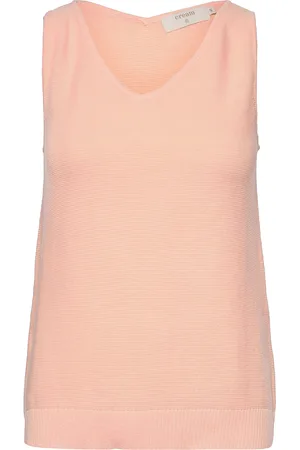 Cream Crsillar Knit Top Pink