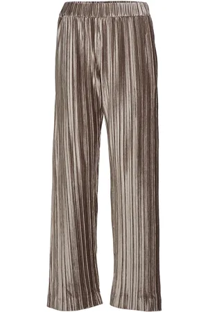 Filippa K Velvet Plissé Trousers Brown