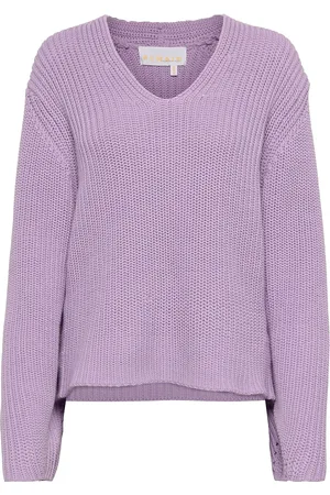 REMAIN Birger Christensen Acuda Knit V-Neck Purple