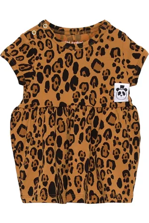 Mini Rodini Basic Leopard Ss Dress Tencel™ Patterned