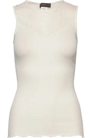 Rosemunde Silk Top Regular W/ Lace Cream