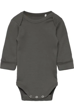 Little B Baby Body Long Sleeve Cotton Grey