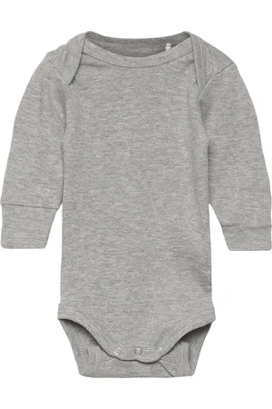 Little B Baby Body Long Sleeve Cotton Grey