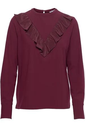 Marville Road Aretha Ruffle Top Red