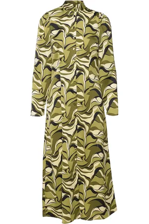 Y.A.S Wavy Ls Long Dress S. Patterned