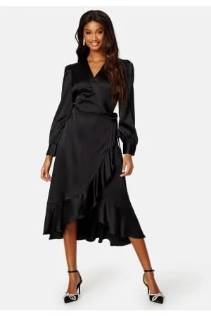 Object Objsateen Wrap Dress 36