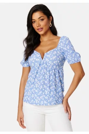 BUBBLEROOM Manda puff sleeve top XS
