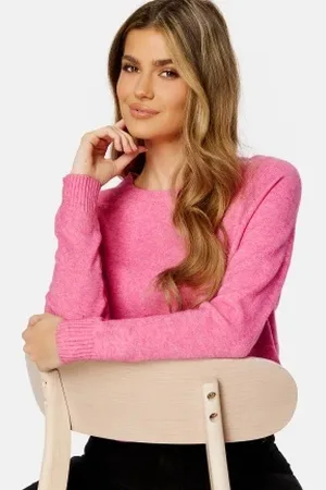 ONLY Lesly Kings L/S Pullover Carmine Rose Detail: M