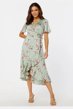 BUBBLEROOM Pauletta Wrap Dress 34
