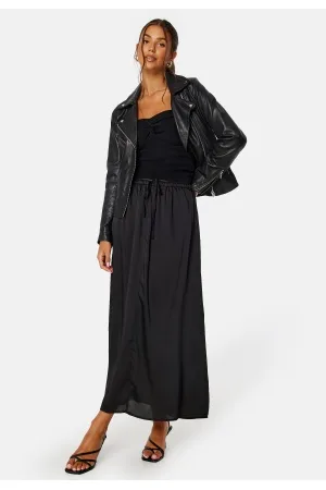 ONLY Suzette Ankel Long Satin Skirt XS
