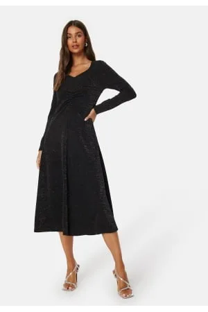 SELECTED Rue LS Midi Glitter Dress XS