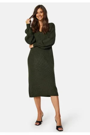 Object Malena L/S knit dress XS