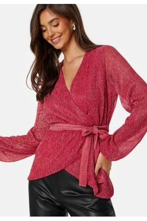 Happy Holly Perley sparkling wrap top 36/38