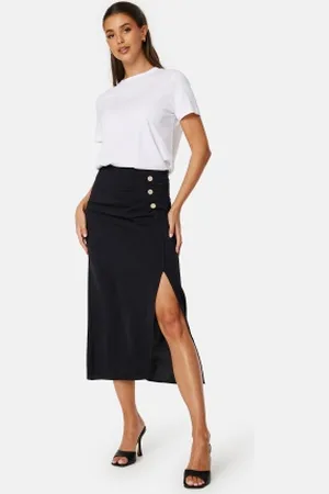 BUBBLEROOM Matilde Midi Button Skirt XS