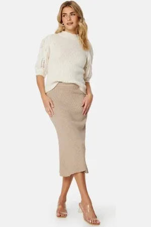 VILA Vicomfy A-Line Knit Skirt XXL