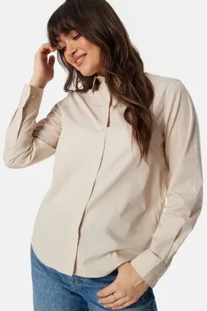 GANT Reg Poplin Shirt Grey-beige 34
