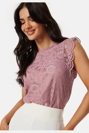 Pieces® Pcolline SL Lace Top XL