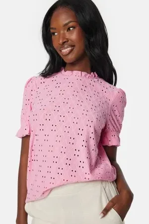 VILA Vikawa S/S Flounce Top L