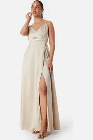 BUBBLEROOM Satin strap Gown 38
