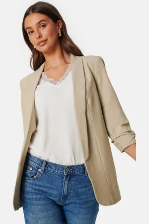 Pieces® Pcbosella 3/4 Blazer Light beige Light beige - XXL