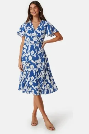 VILA Vilovie S/S Wrap Midi Dress 36