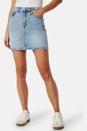 VERO MODA Vmtessa High Rise short denim skirt Light Blue Denim M