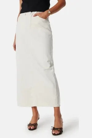 VERO MODA Vmgracia High Rise ankle denim skirt Ecru M
