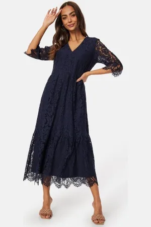 Happy Holly V-neck Lace Midi Dress 32/34
