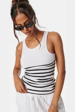 ONLY Onlkenya Stripe Tank Top L
