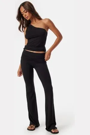 BUBBLEROOM Fold Over Flared Trousers XL