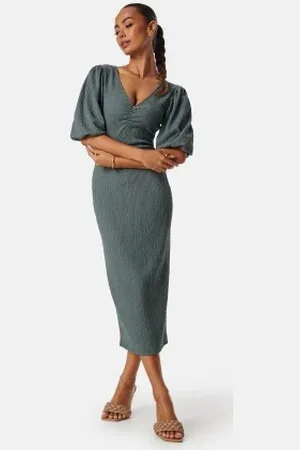 BUBBLEROOM Structure Puff Sleeve Dress S