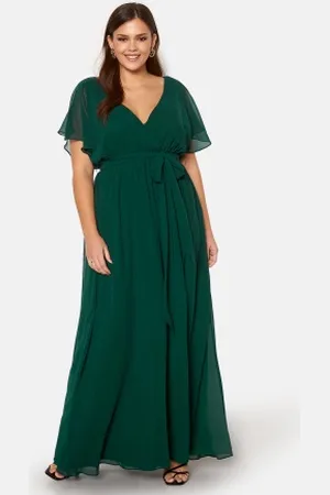 Goddiva Flutter Sleeve Chiffon Maxi Curve Dress 44 (UK16)