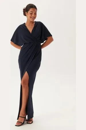 BUBBLEROOM Wrap Slit Maxi Dress 34