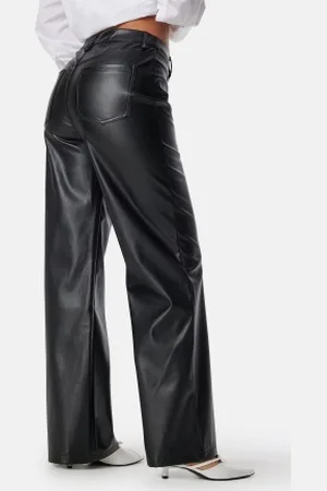 BUBBLEROOM Straight PU Trousers 34