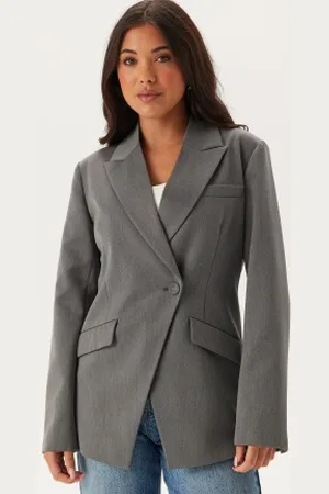 BUBBLEROOM Single Button Blazer Dark grey 46