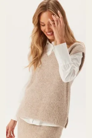 VILA Viabby V-neck S/L KNIT VEST KN S