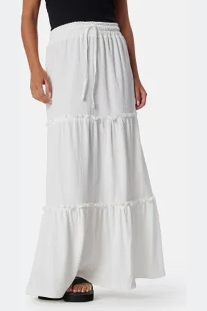 BUBBLEROOM Flounce Maxi Skirt XS