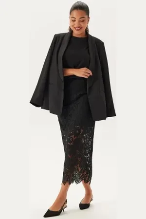 BUBBLEROOM Midi Lace Skirt 34