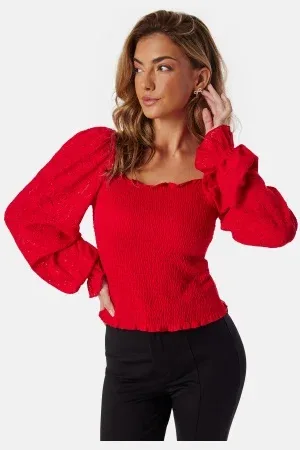 BUBBLEROOM Square Neck Smock Top L