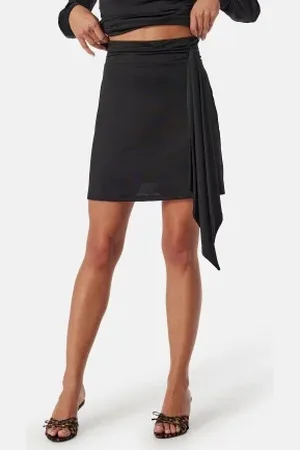 BUBBLEROOM Tie Short Skirt Black XS