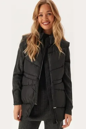 VILA Vibumble S/L PADDED VEST PADDE Black Beauty 38