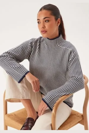 VERO MODA Vmgold Ls Highneck Pinstripe P XS