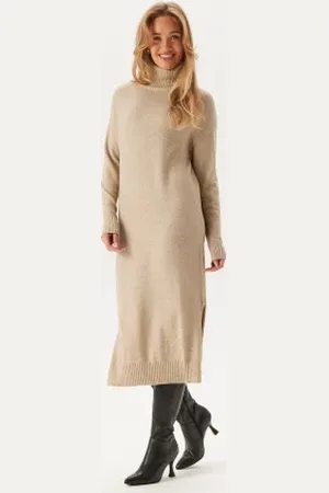 VILA Rill Roll Neck L/S Midi Dress XS