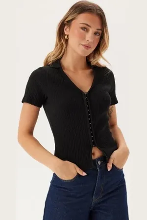 BUBBLEROOM Short Sleeve Collar Top XS