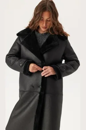 VILA Vimella Long Sherling Coat 34