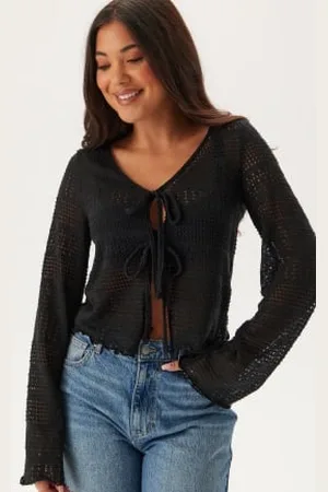BUBBLEROOM Tie Cardigan S