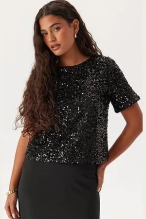 Pieces® Pcserena Sequin Ss O-neck Top XS