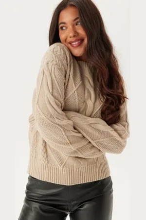 VILA Vilou O-neck L/S CABLE KNIT TO XS