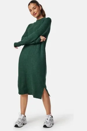VILA Ril Crew Neck Midi Dress S
