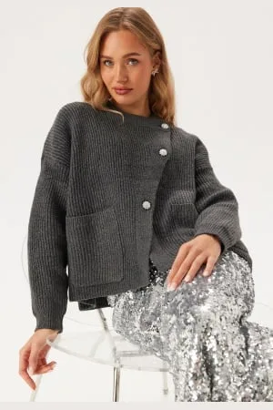 Pieces® Pcsiga Ls Overlap Knit Cardiga L